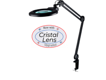 Industrial Magnifying Lamp with Articulating arm LED 14W+5″ 4x lens KML9006B