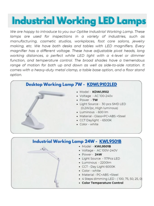 Industrial Working Lamp with Articulating Arm LED 30W KWL9505B - Image 3