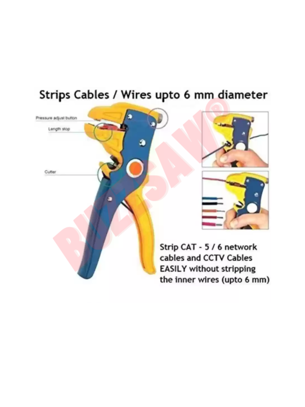 EGO No 02 DLX Wire Stripper Self Adjusting Automatic Wire Cutter 175mm - Image 2
